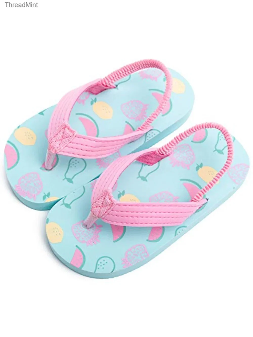 Toddler Girls Boys Flip Flops Sandals with Back Strap Non Slip EVA Beach Pool